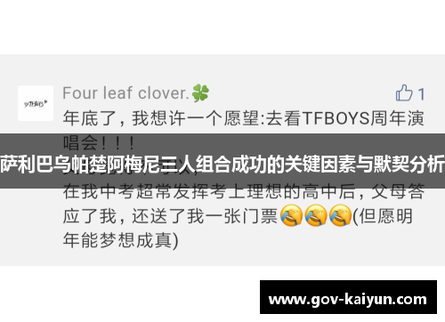 萨利巴乌帕楚阿梅尼三人组合成功的关键因素与默契分析